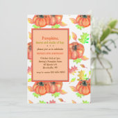 Pumpkin Fare Invitation Kaart (Staand voorkant)