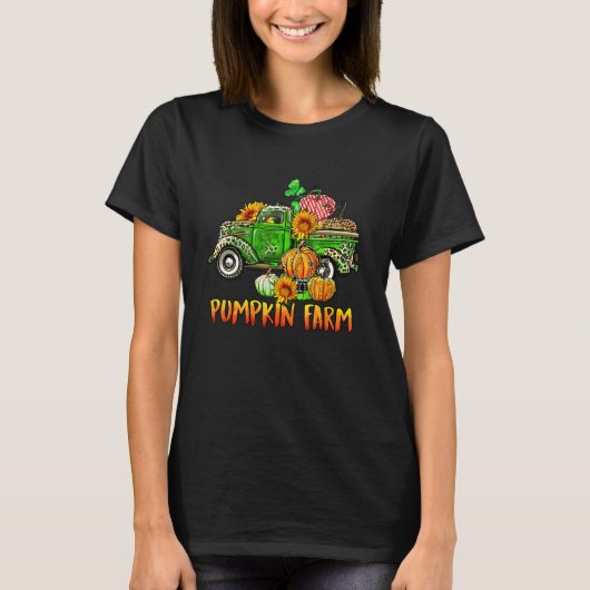 Pumpkin Farm Pumpkin Truck Fall Vibes for Thanksgi T-shirt (Voorkant)
