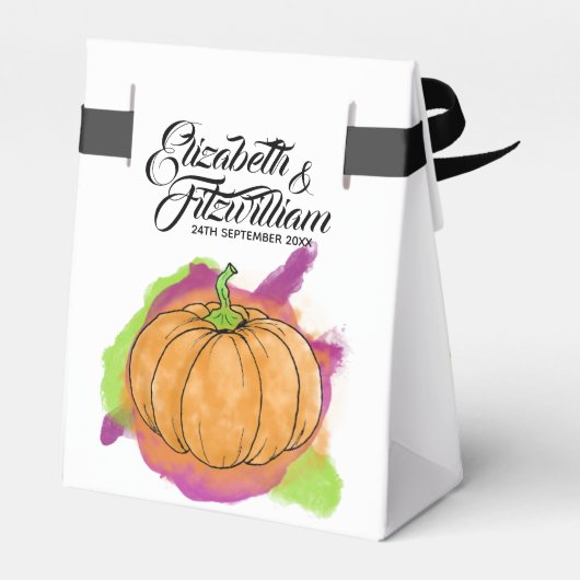 Pumpkin Favor Box Bedankdoosjes (Achterkant)