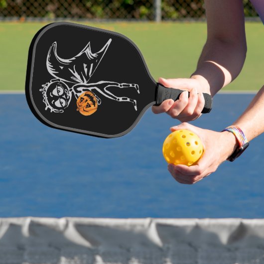 Pumpkin feeën hebben plezier op Halloween Pickleball Paddle (Insitu)