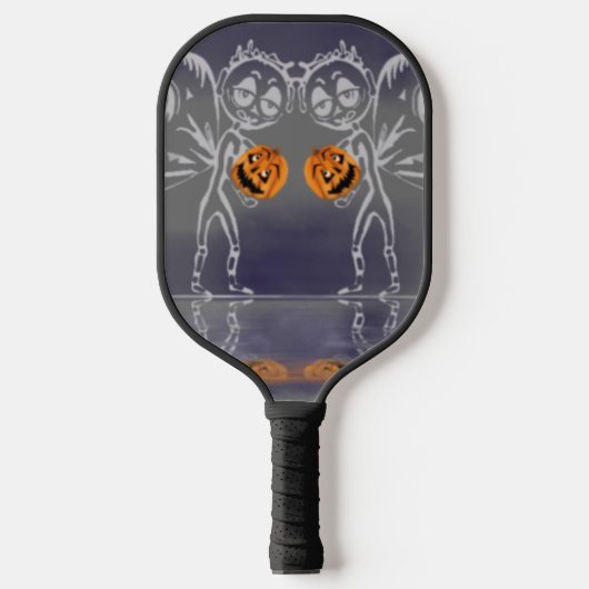 Pumpkin feeën hebben plezier op Halloween Pickleball Paddle (Voorkant)