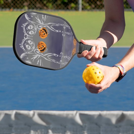 Pumpkin feeën hebben plezier op Halloween Pickleball Paddle (Insitu)