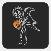 Pumpkin feeën hebben plezier op Halloween Vierkante Sticker (Voorkant)