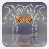 Pumpkin feeën hebben plezier op Halloween Vierkante Sticker (Voorkant)