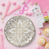 Pumpkin Filigree in goud op wit Papieren Bordje (Feest)