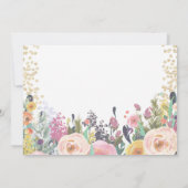 Pumpkin First Birthday Invitation Floral Gold Kaart (Achterkant)