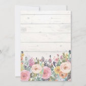 Pumpkin First Birthday Invitation Floral Rustic Kaart (Achterkant)