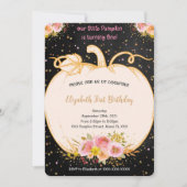 Pumpkin First Birthday Invitation Kaart (Voorkant)