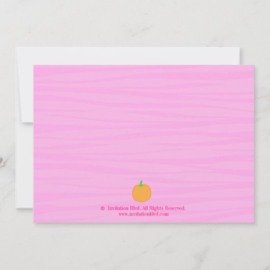 Pumpkin First Birthday Invitation Kaart (Achterkant)