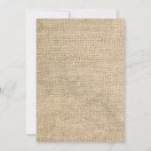 Pumpkin First Birthday Invitation Oranje Burlap Kaart (Achterkant)