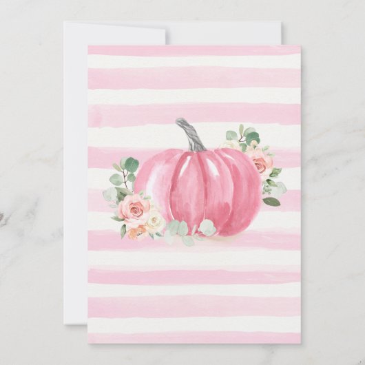 Pumpkin First Birthday Kaart (Achterkant)