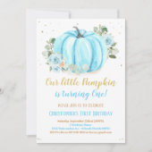 Pumpkin First Birthday Kaart (Voorkant)