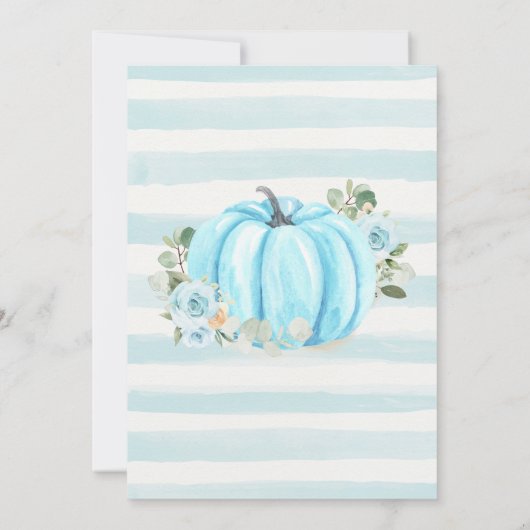 Pumpkin First Birthday Kaart (Achterkant)