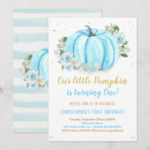 Pumpkin First Birthday Kaart (Voorkant / Achterkant)