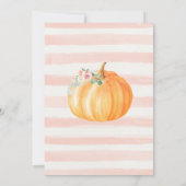 Pumpkin First Birthday Kaart (Achterkant)