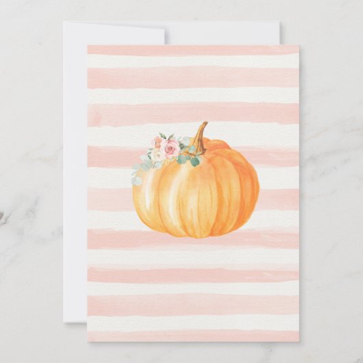 Pumpkin First Birthday Kaart (Achterkant)