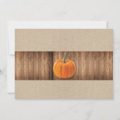 Pumpkin First Birthday nodigt 1st Party Foto uit Kaart (Achterkant)