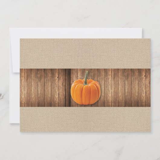 Pumpkin First Birthday nodigt 1st Party Foto uit Kaart (Achterkant)