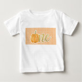 Pumpkin First Birthday ONE Shirt - Oranje geplakt (Voorkant)