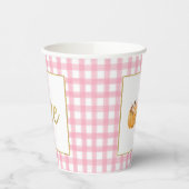 Pumpkin First Birthday Paper Cup - Girl Pink Pset Papieren Bekers (Links)
