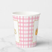 Pumpkin First Birthday Paper Cup - Girl Pink Pset Papieren Bekers (Rechts)