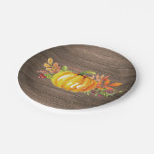 Pumpkin First Birthday Rustic Herfst herfst Papieren Bordje (Gekanteld)