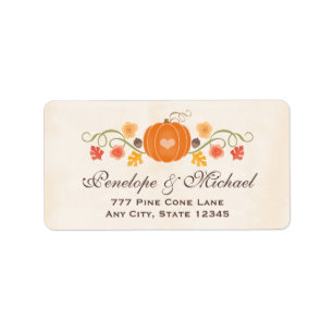 Pumpkin Floral Acorn Wedding Etiket