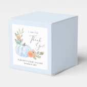 Pumpkin Floral Baby Boy Shower Bedankdoosjes (Voorkant Zijde)