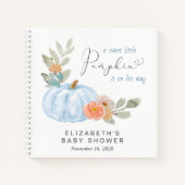 Pumpkin Floral Baby Boy Shower Guest Book Notitieboek (Voorkant)