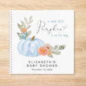 Pumpkin Floral Baby Boy Shower Guest Book Notitieboek