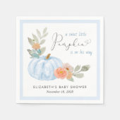 Pumpkin Floral Baby Boy Shower Servet (Voorkant)