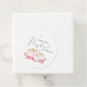 Pumpkin Floral Baby Girl Shower Bedankjes Labels (In situ)