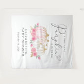 Pumpkin Floral Baby Girl Shower Foto Booth Wandkleed (Voorkant (horizontaal))