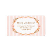 Pumpkin Floral Baby Shower Return Address Label (Voorkant)