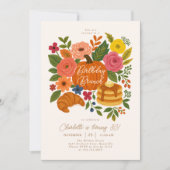 Pumpkin Floral Birthday Brunch Invitation Fall Kaart (Voorkant)