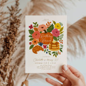 Pumpkin Floral Birthday Brunch Invitation Fall Kaart