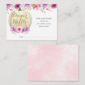 Pumpkin Floral Diaper Baby shower Enclosure Informatiekaartje (Voorkant / Achterkant)