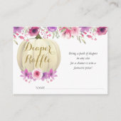 Pumpkin Floral Diaper Baby shower Enclosure Informatiekaartje (Voorkant)