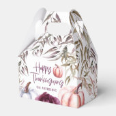 pumpkin floral herfst Thanksgiving partij voor voo Bedankdoosjes (Voorkant Zijde)