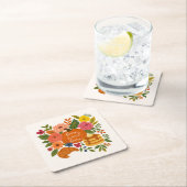 Pumpkin Floral Home Sweet Home Coaster Fall Kartonnen Onderzetters (Insitu)
