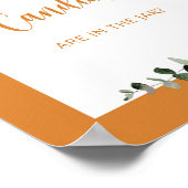 Pumpkin-floral schat hoeveel snoepjes poster (Hoek)