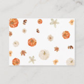 Pumpkin Floral Schattige Baby shower Boekaanvraag Informatiekaartje (Achterkant)