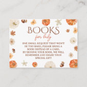 Pumpkin Floral Schattige Baby shower Boekaanvraag Informatiekaartje (Voorkant)