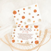 Pumpkin Floral Schattige Baby shower Boekaanvraag Informatiekaartje
