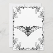 pumpkin floral skull halloween bridal shower kaart (Achterkant)