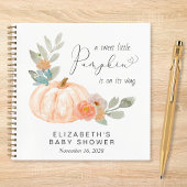 Pumpkin Floral Waterverf Baby shower Guest Book Notitieboek