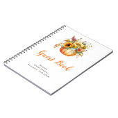 Pumpkin Flower Bouquet Bridal Shower Guest Book Notitieboek (Linkerzijde)