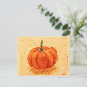 Pumpkin for Autumn, original art print Postcard Briefkaart (Staand voorkant)
