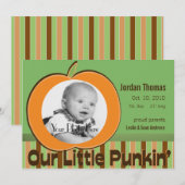 Pumpkin-fotoaankondiging Aankondiging (Voorkant / Achterkant)