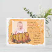 Pumpkin-fotouitnodiging Kaart (Staand voorkant)